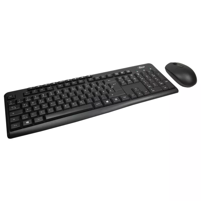 Inter-Tech AC KB-208 Wireless Keyboard and Mouse Set, Black (88884137)