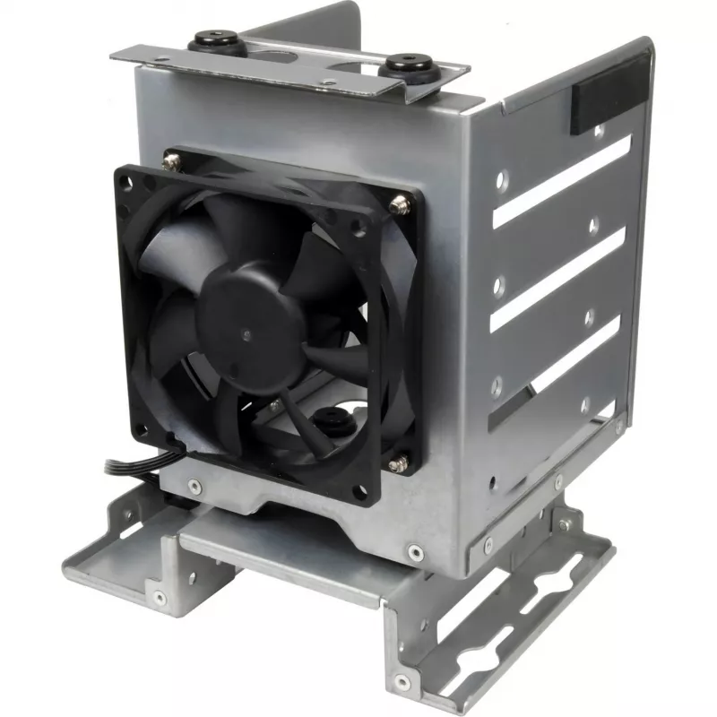 INTER-TECH IPC Mounting Frame ER-47045-1 for 2.5 inch HDD/SSD in 3.5 inch Bay with 2x USB 3.0 Front Ports, Black