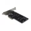 Inter-Tech KT015 PCIe x4 to Dual M.2 NVMe and SATA Adapter Card