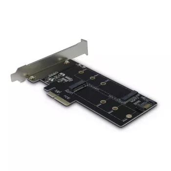 Inter-Tech KT015 PCIe x4 to Dual M.2 NVMe and SATA Adapter Card