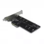 Inter-Tech KT015 PCIe x4 to Dual M.2 NVMe and SATA Adapter Card