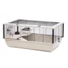 INZ INTER-ZOO Bob + Wood Small Animal Cage, Beige & Black, 780x480x360 mm
