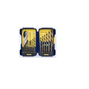 IRWIN 15-Piece Cobalt Drill Bit Set 1.5-10 mm HSS M35 Split Point DIN 338