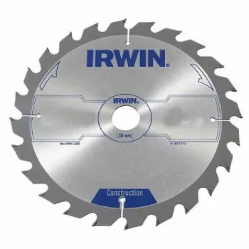 IRWIN Construction Series Circular Saw Blade 250mm x 30mm Bore, 60 Teeth TCT, ATB, Wood Cutting