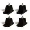 Ivensis IMS08 Anti-Vibration Isolation Feet (Set of 4) – 30mm Diameter, 10mm Height, Aluminium Alloy, Black