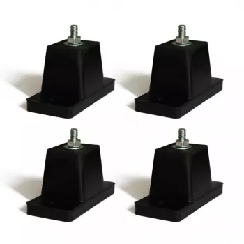 Ivensis IMS08 Anti-Vibration Isolation Feet (Set of 4) – 30mm Diameter, 10mm Height, Aluminium Alloy, Black