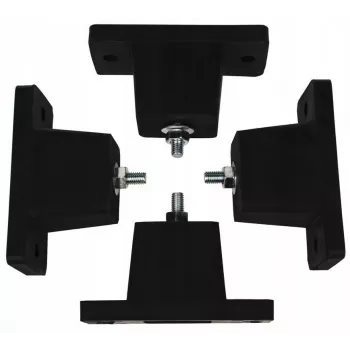 Ivensis IMS08 Anti-Vibration Isolation Feet (Set of 4) – 30mm Diameter, 10mm Height, Aluminium Alloy, Black