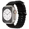 iWear S1 Grooved Soft Silicone 20mm Strap for Apple Watch 49mm / 45mm / 44mm / 42mm Black
