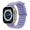 iWear S1 Grooved Soft Silicone 20mm Strap for Apple Watch 49mm / 45mm / 44mm / 42mm Lilac