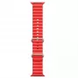 iWear S1 Grooved Soft Silicone 20mm Strap for Apple Watch 49mm / 45mm / 44mm / 42mm Red