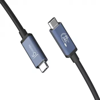 J5create USB4 40Gbps 240W USB Type-C Cable (0.8m, Black)