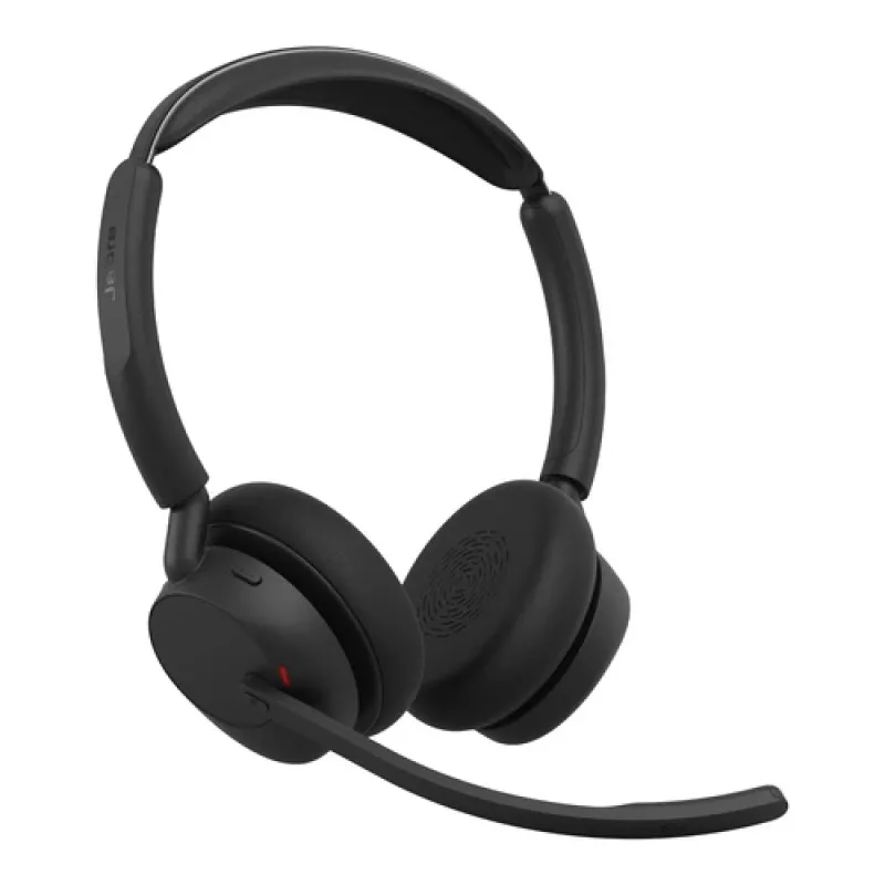 Jabra Evolve3 45 Stereo Headset with Link 390a USB-A Adapter and Stand, UC Certified, Black