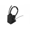 Jabra Evolve3 45 Stereo Headset with Link 390c USB-A Adapter for Microsoft Teams, Black