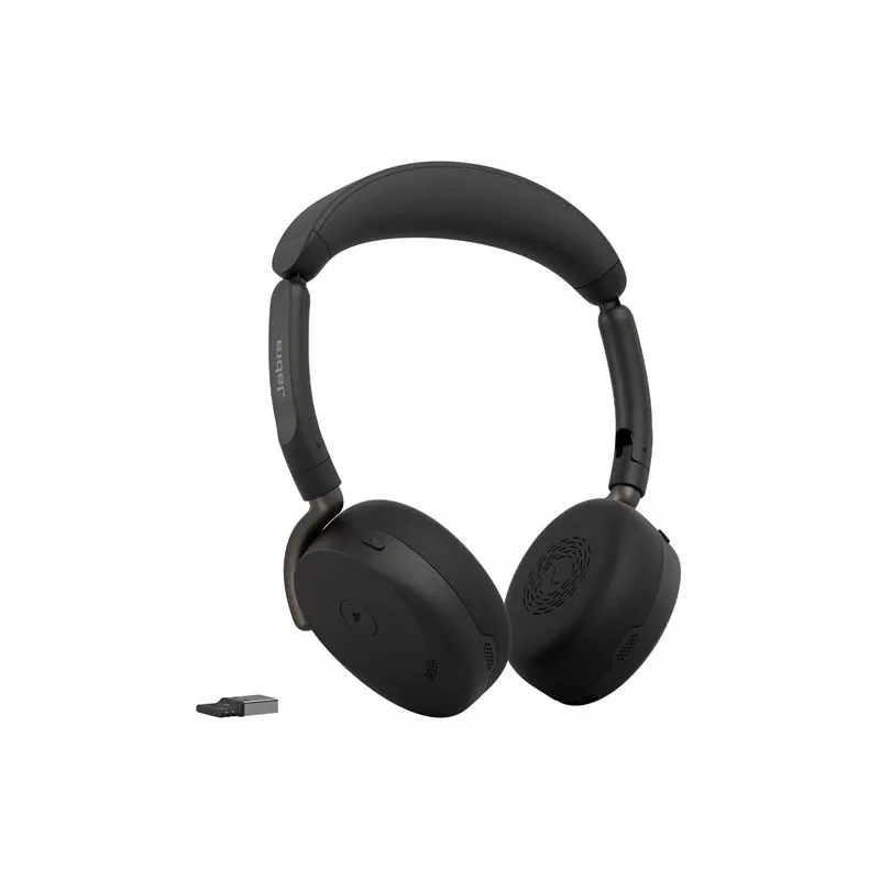 Jabra Evolve3 65 Flex Link 390a MS Wireless Charging Pad Headphones
