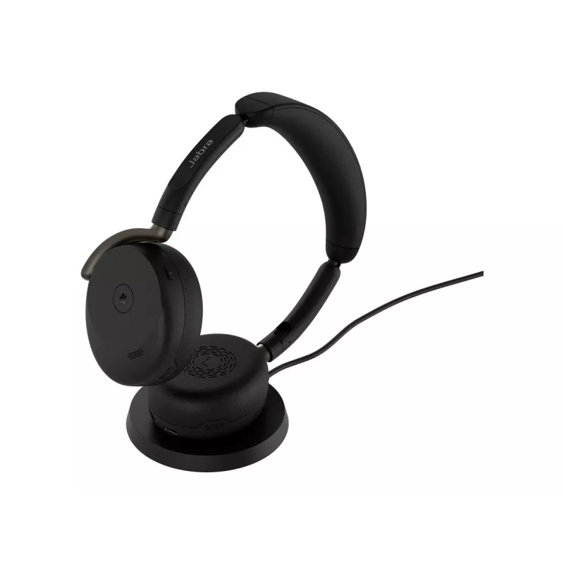 Jabra Evolve3 65 Flex Link 390c MS Wireless Charging Pad Headphones