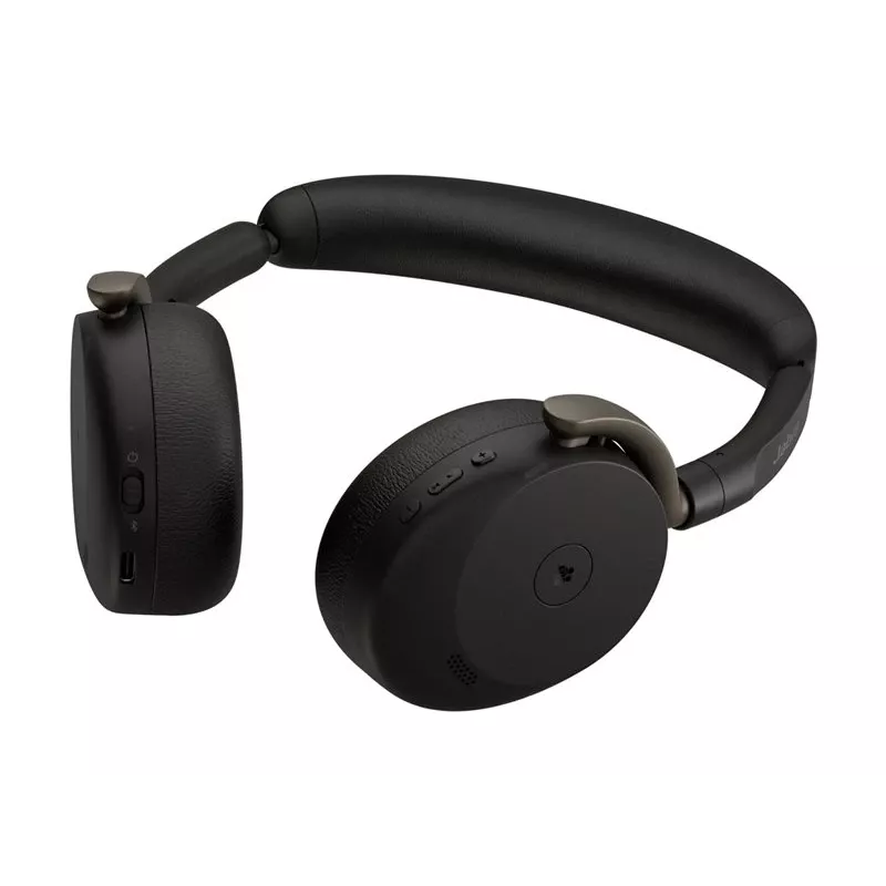 Jabra Evolve3 65 Flex MS Wireless Bluetooth On-Ear Headset with Link 390c Adapter, Black