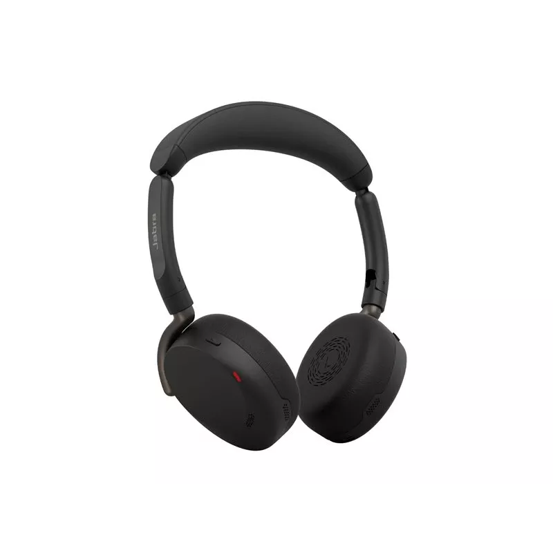 Jabra Evolve3 65 Flex UC Link 380c Wireless Charging Pad Headphones - Black