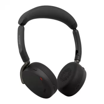 Jabra Evolve3 65 Flex Wireless Bluetooth Headset with Hybrid ANC, Jabra Link 390c USB-C Dongle, UC-Certified, Black