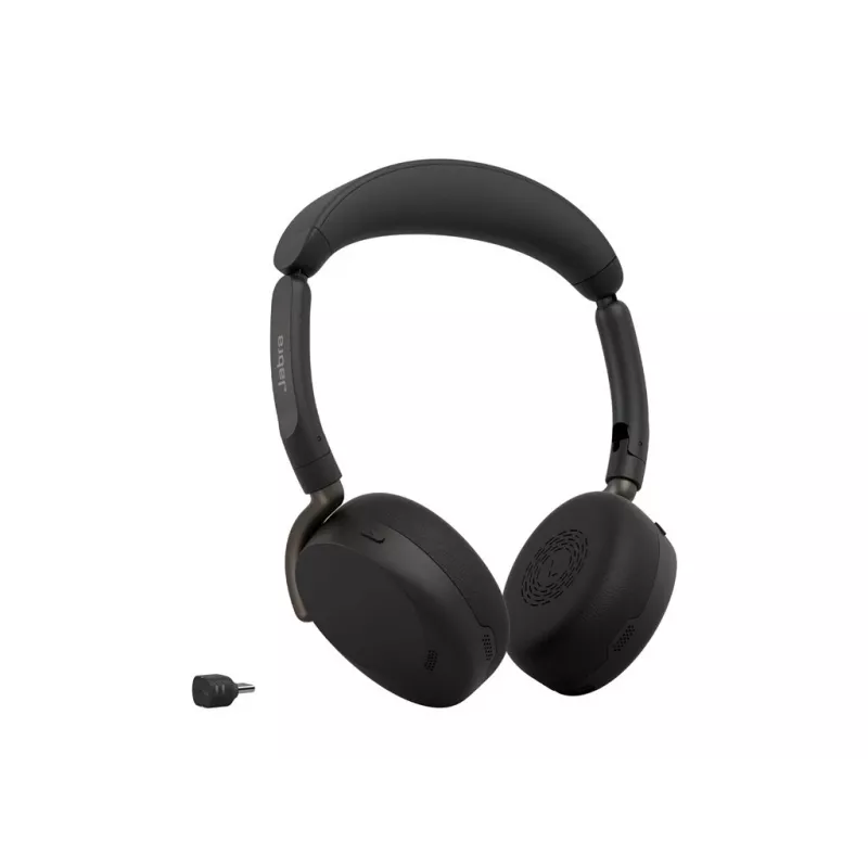 Jabra Evolve3 65 Flex Wireless Bluetooth Headset with Hybrid ANC, Jabra Link 390c USB-C Dongle, UC-Certified, Black