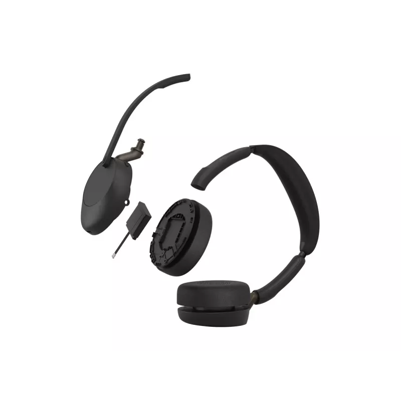 Jabra Evolve3 65 Stereo Headset with Link 390a UC Stand