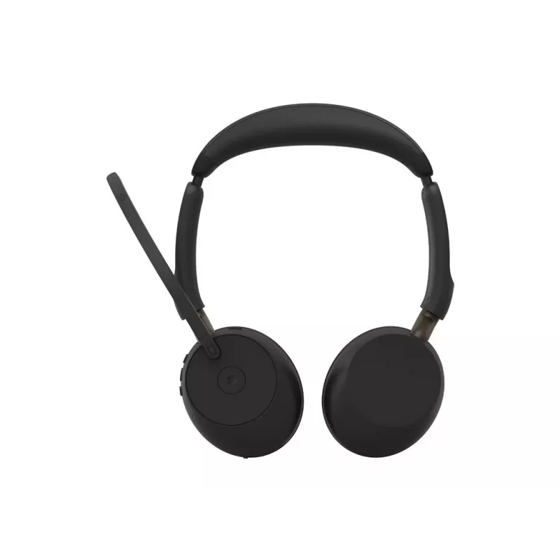 Jabra Evolve3 65 Stereo Link 390a MS Wireless On-Ear Headset with Bluetooth and USB-A Adapter, Optimized for Microsoft Teams, Black