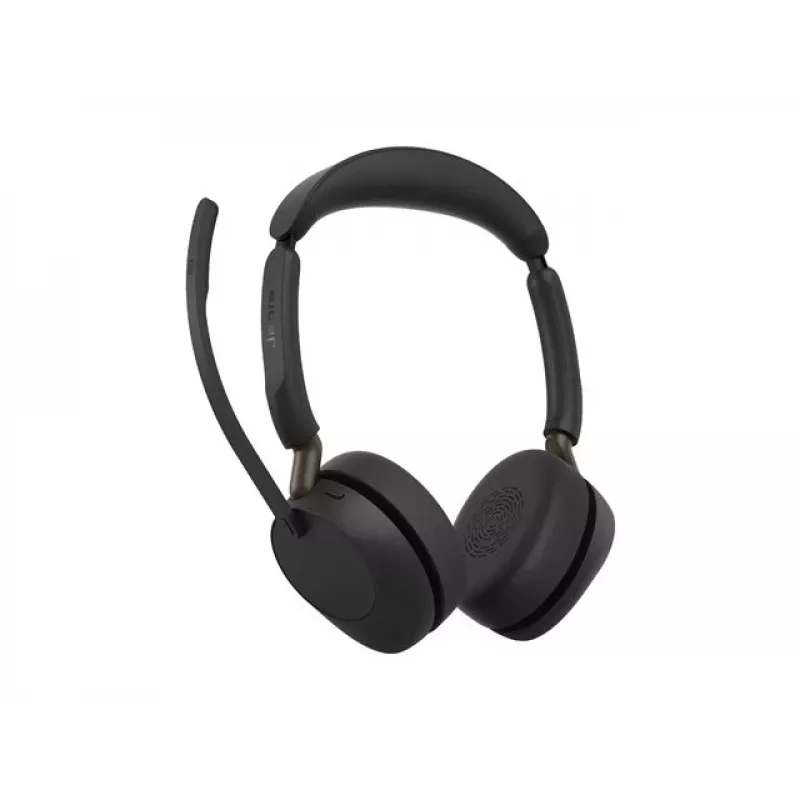 Jabra Evolve3 65 Stereo Link 390a UC Wireless Headset, Black, Microsoft Teams Certified