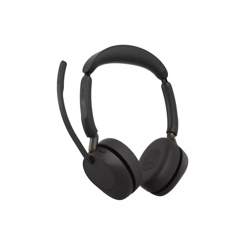 Jabra Evolve3 65 Stereo Link 390c UC Wireless Bluetooth Headset with USB-A Adapter and Busylight - Black
