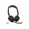 Jabra Evolve3 65 Stereo Wireless Bluetooth Headset with Link 390a USB-A Adapter and Charging Stand – Microsoft Teams Certified, On-Ear, Noise-Cancelling Microphone, 37h Battery