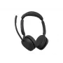 Jabra Evolve3 65 Stereo Wireless Headset with Link 380c USB-C Adapter and Charging Stand, Black