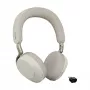 Jabra Evolve3 75 UC Wireless On-Ear Bluetooth Headset with Noise Cancellation and Link 390c Adapter (Warm Grey)