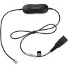 Jabra Smart Cord QD to RJ9 Headset Cable for Cisco IP Phone 78XX Series, Black, Coiled, 0.4m to 2m