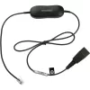 Jabra Smart Cord QD to RJ9 Headset Cable for Cisco IP Phone 78XX Series, Black, Coiled, 0.4m to 2m
