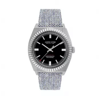 JASON HYDE MAN JH10002 Quartz Analog Watch 40mm Black Leather Strap