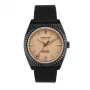 JASON HYDE MAN JH10026 40mm Stainless Steel Watch with Black Dial and Recycled Leather Strap