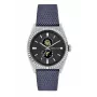 JASON HYDE MAN JH41001 Analog Quartz Watch 40mm Stainless Steel Case Blue Dial Brown Leather Strap