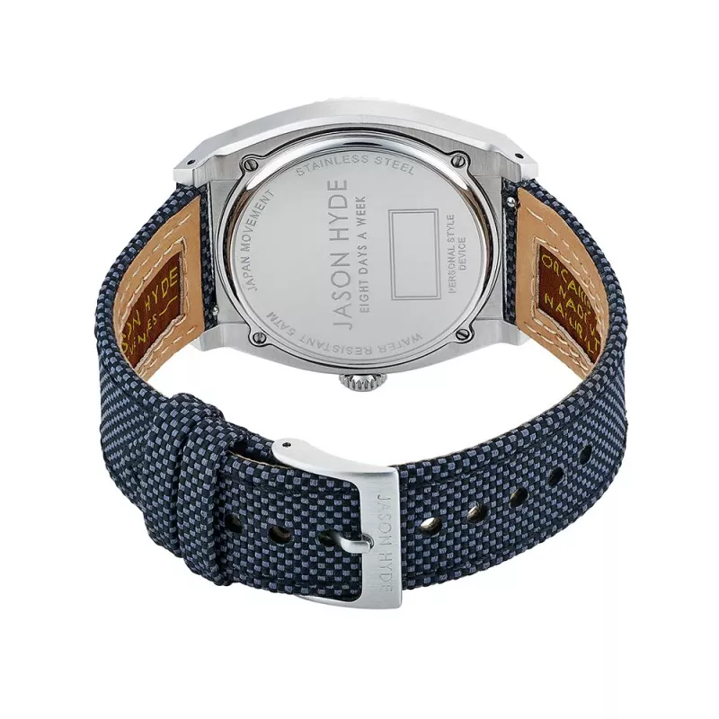 JASON HYDE Men's Watch JH41000 40mm Quartz Analog Stainless Steel Leather Black