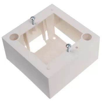 JAVEL Surface-Mounted Single Gang 2-Module M45 Box, 1M, 45x45, White