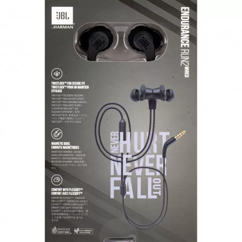 JBL Endurance Run 2 Waterproof Wired Headphones - Black