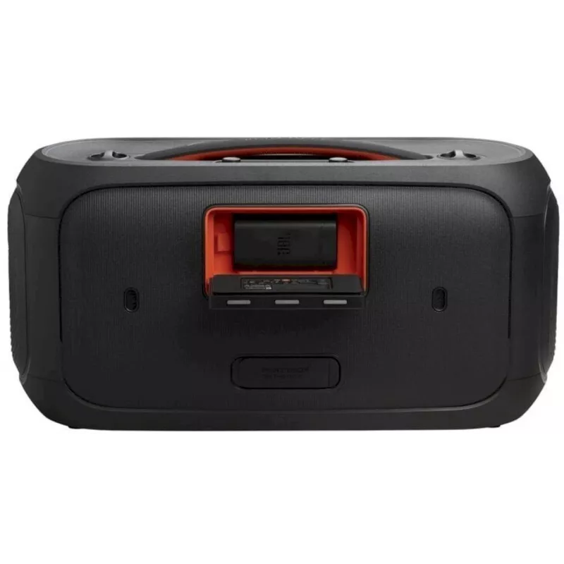 JBL PartyBox On-The-Go 2 Portable Party Speaker with 100W RMS, IPX4 Splashproof, TWS, Mic & Guitar Inputs – Black