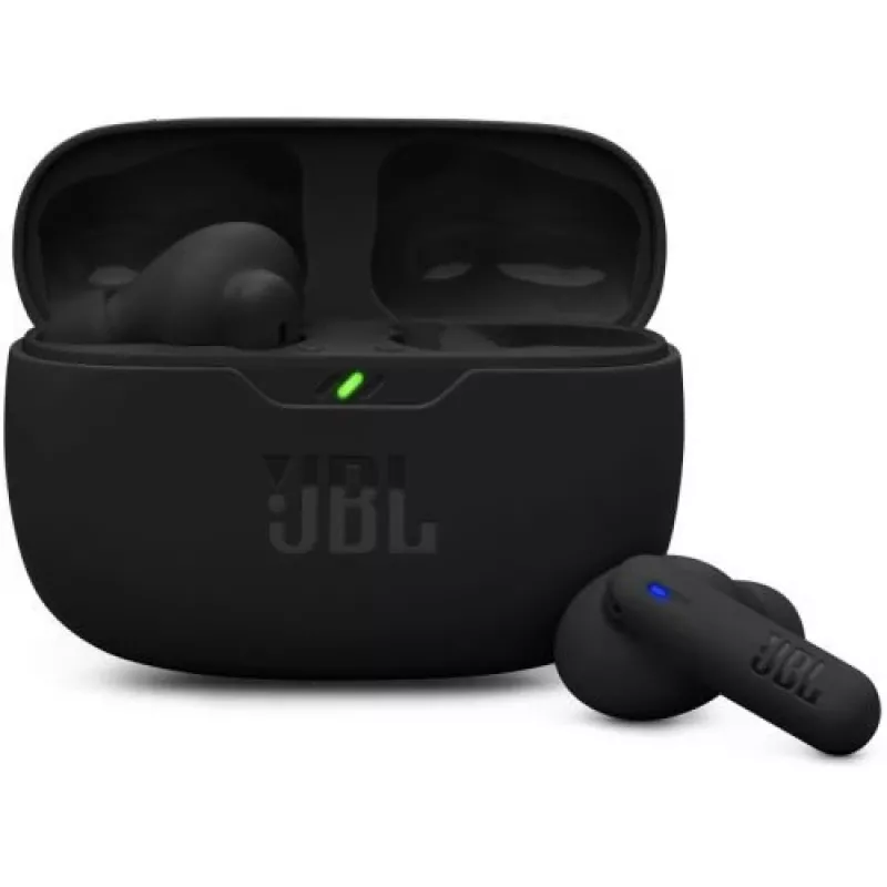 JBL Vibe Beam 2 True Wireless Bluetooth In-Ear Earbuds with Deep Bass, IP54 Water Resistance, 32-Hour Battery, and Dual Mics - Black