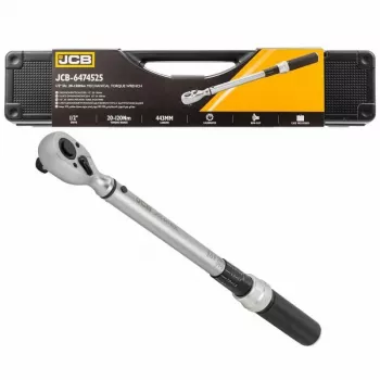 JCB 1/2 inch Drive Click Torque Wrench 20-120Nm with Storage Case