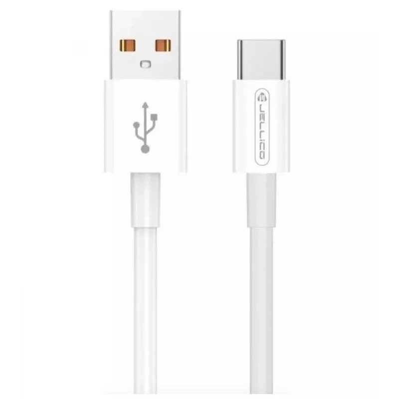 Jellico B1 Durable-Soft Universal USB to USB-C Data & Fast PD 20W Charger Cable 1m White