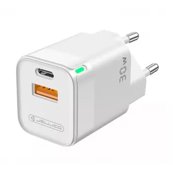 Jellico C44 Mini PD 30W QC 3.0 Smart Adaptive Fast Charger with 1x USB-C (5-20V) / USB 3A White
