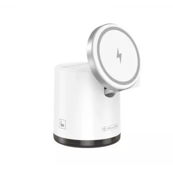 Jellico W22 4-in-1 Wireless Charger MagSafe 15W iPhone + 3W Apple Watch + AirPods + LED Lamp White