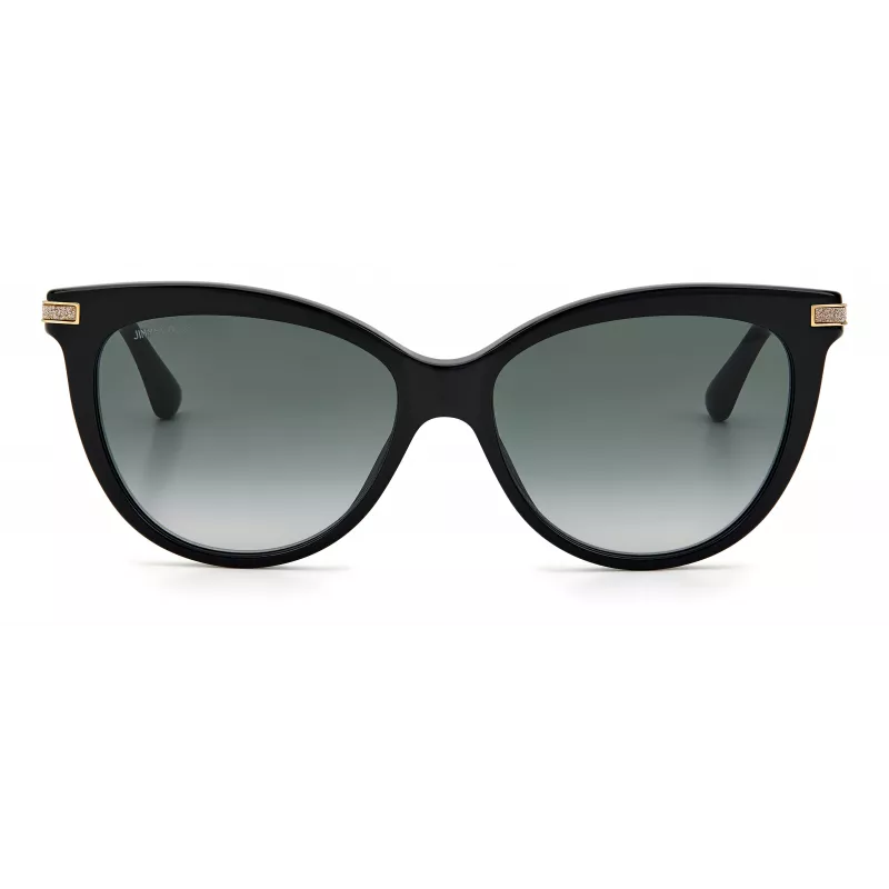 JIMMY CHOO AXELLEGS8079O Women's Butterfly Cat-Eye Sunglasses - Black Frame Gradient Grey Lens 56/16/145 mm