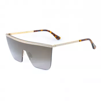 Jimmy Choo Leah/S 06JHA Women's Sunglasses Gold Metal Butterfly Frame Brown Gradient Lens 57mm