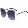 JIMMY CHOO LETI-S-LKSGB Women's Cat Eye Sunglasses Black Gold Acetate Frame Grey Gradient Lens 62/15/145 mm