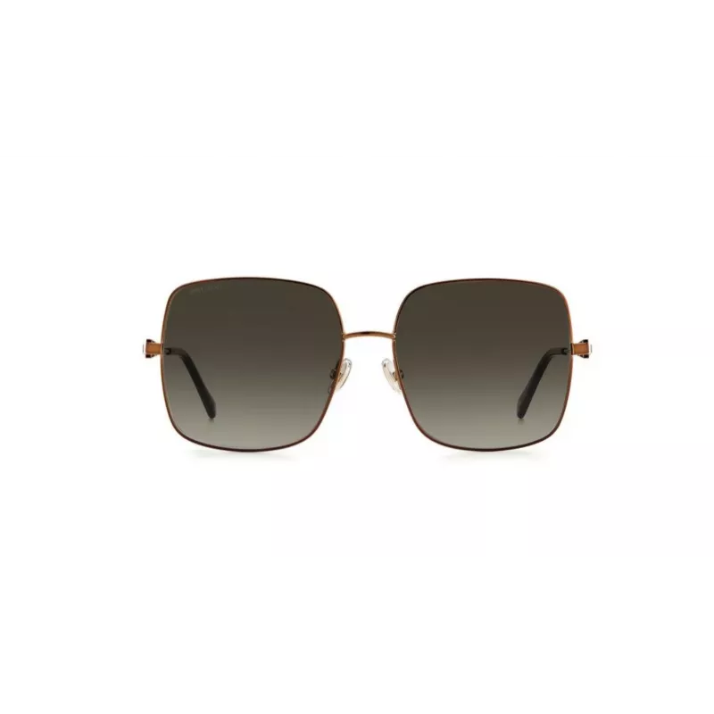 JIMMY CHOO LILI-S-J7D Women's Butterfly Cat Eye Sunglasses Gold Metal Frame Brown Gradient Lens 58mm