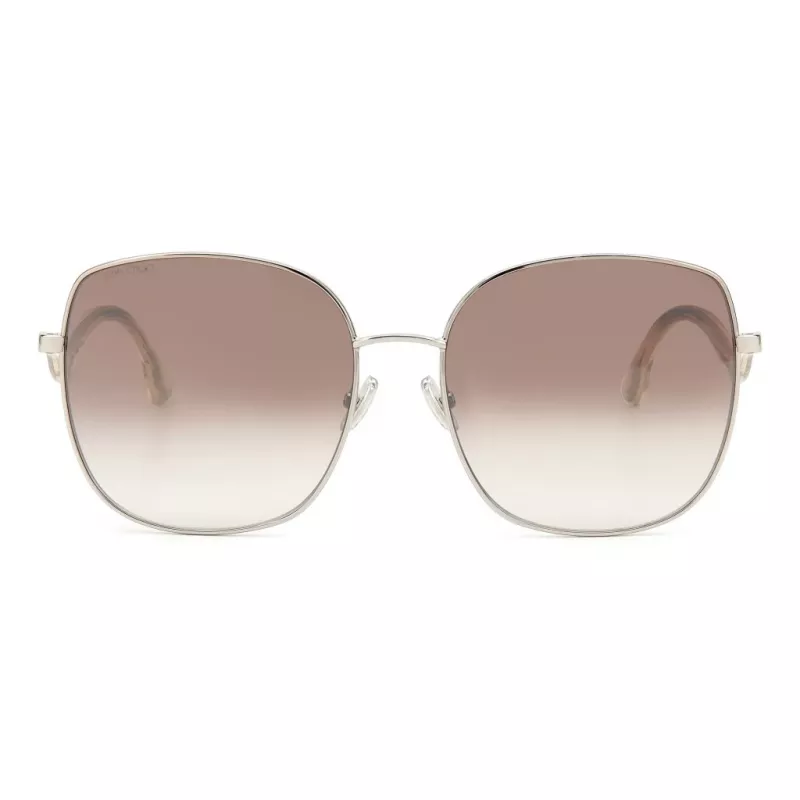 JIMMY CHOO Mamie-S 3YG Women's Butterfly Sunglasses Gold-Tone Metal Frame Brown Gradient Lens 60/17/145 mm