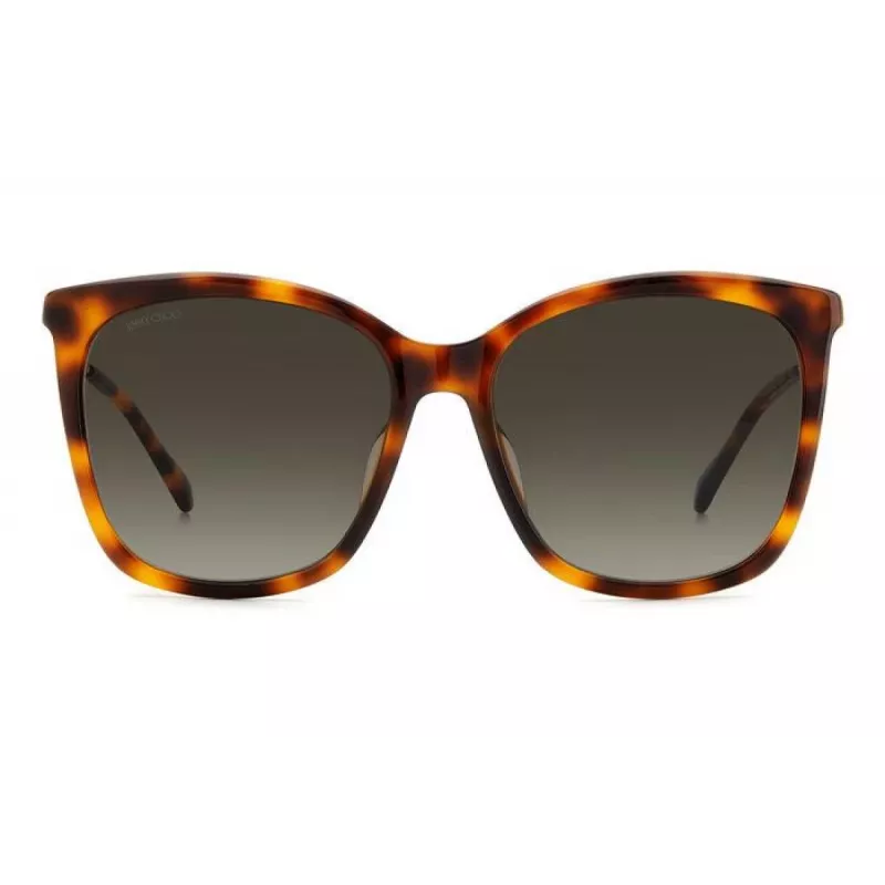JIMMY CHOO NEREA Sunglasses NEREAGS05LHA Women Cat-Eye Acetate Black Grey 55/20/144 mm